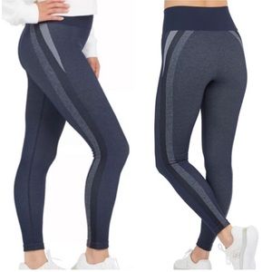 SPANX NWT LOOK AT ME NOW SEAMLESS TRACK STRIPE BLUE HAZE HIGH RISE XS
